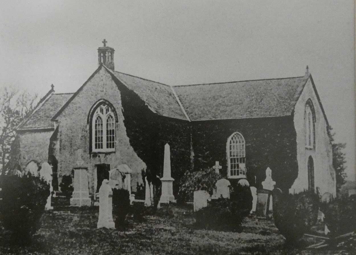 Black and white photo of Kirkcolm Church