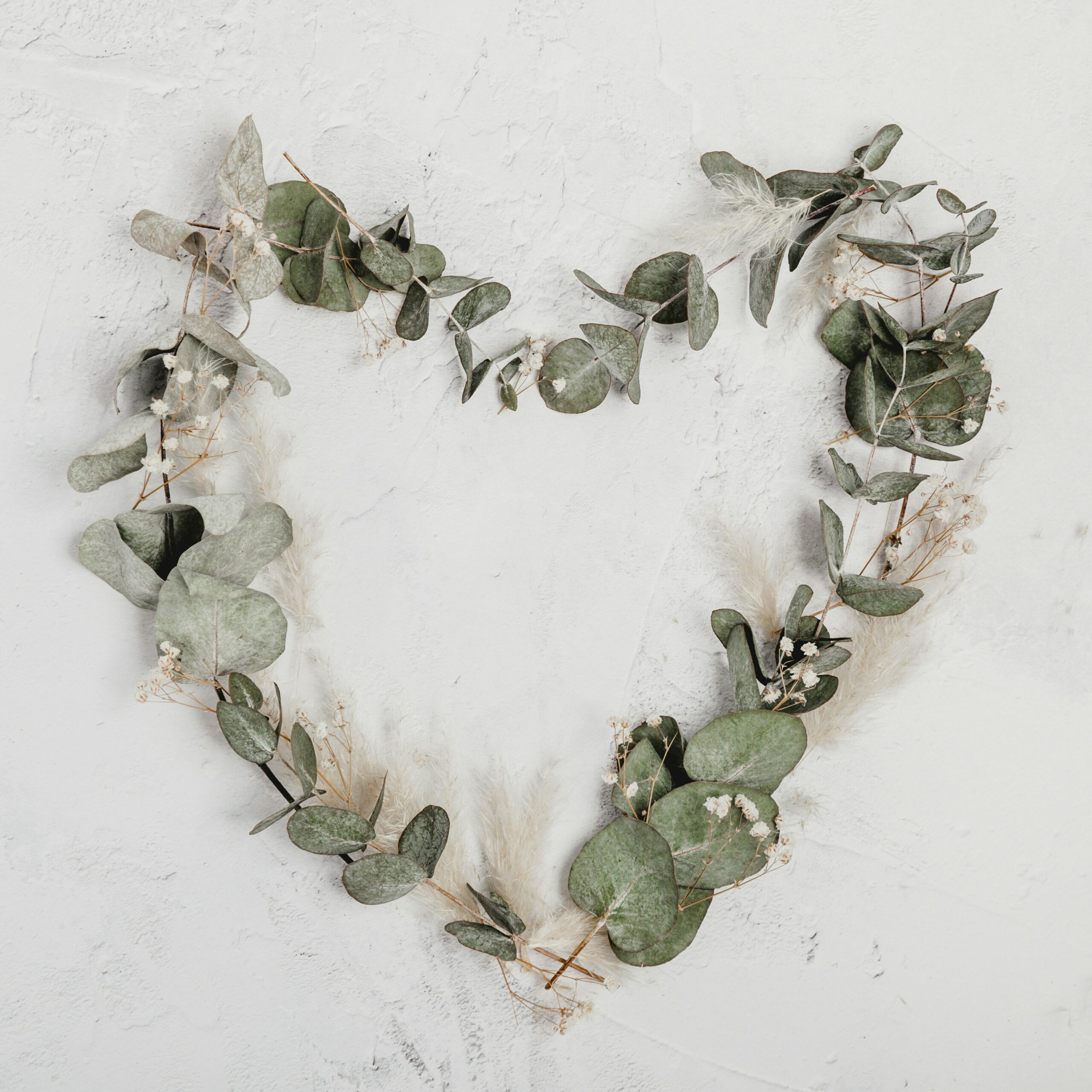 Heart shaped eucalyptus wreath